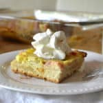 Rhubarb Kuchen | A German Rhubarb & Custard Yeast Cake | www.craftycookingmama.com