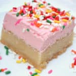 Soft & Chewy Sugar Cookie Bars with Buttercream Frosting | www.craftycookingmama.com